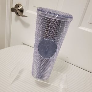 NWT Starbucks Silver Platinum Studded Tumbler 24 ounce